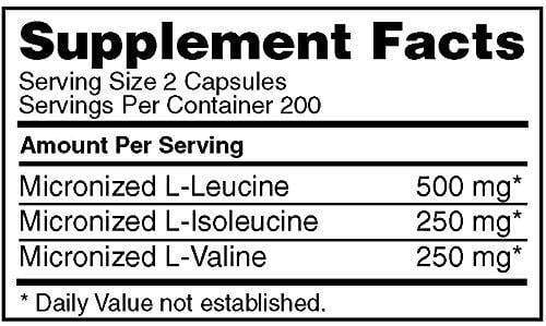 Optimum Nutrition BCAA 1000 400 Caps|Mass For Life