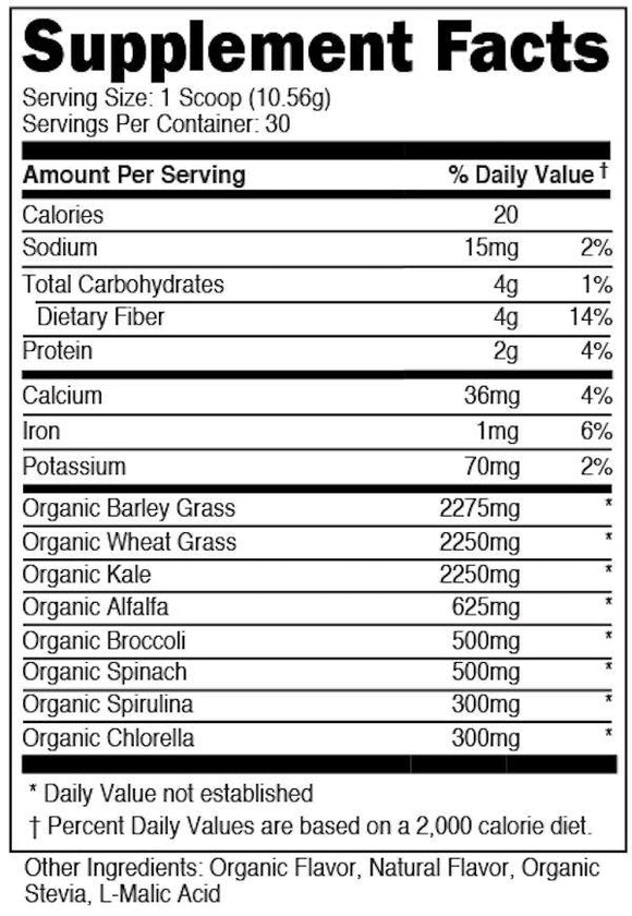 DAS Labs Bucked Up Organic Greens 30 servings|Greens - Superfoods|Mass For Life|