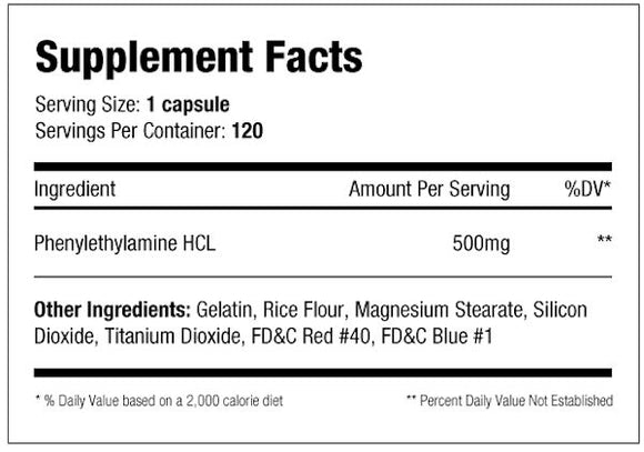 SNS Serious Nutrition Solutions PEA-500 Xtreme 120 caps|Phenylethylamine|Mass For Life|