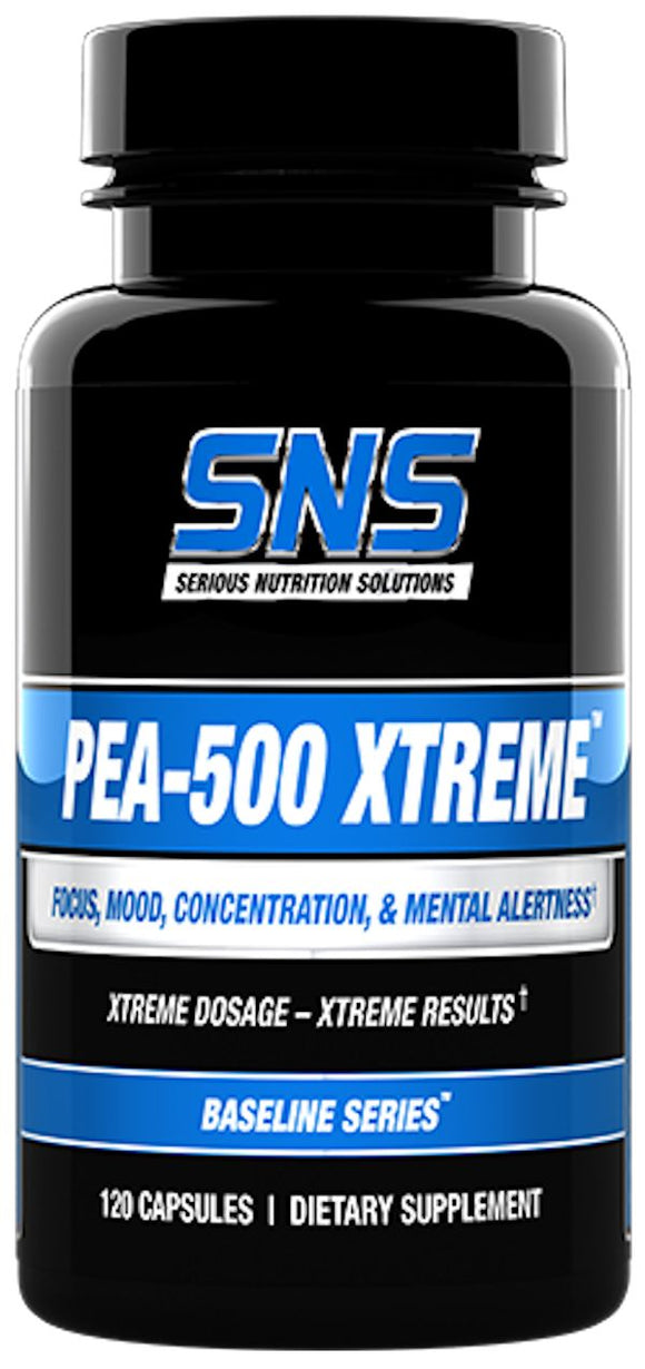 SNS Serious Nutrition Solutions PEA-500 Xtreme 120 caps|Phenylethylamine|Mass For Life|