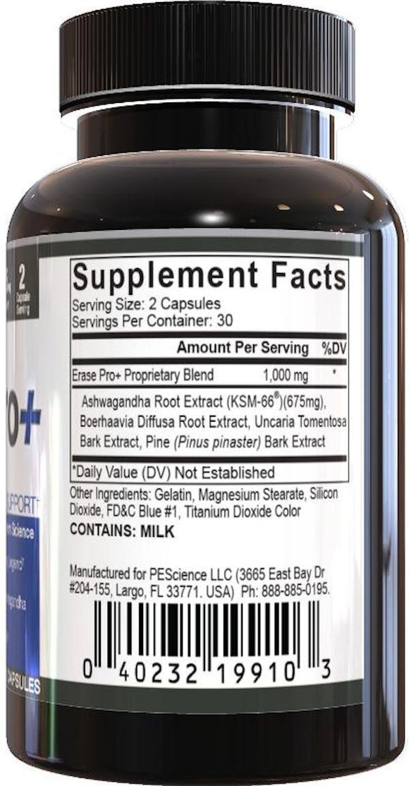 PEScience Erase Pro 60 Capsules|Lean Muscle|Mass For Life|