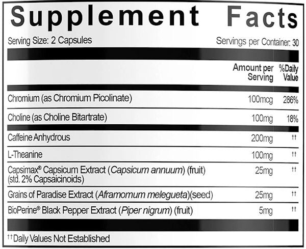 PhedaCut Advanced weight loss label