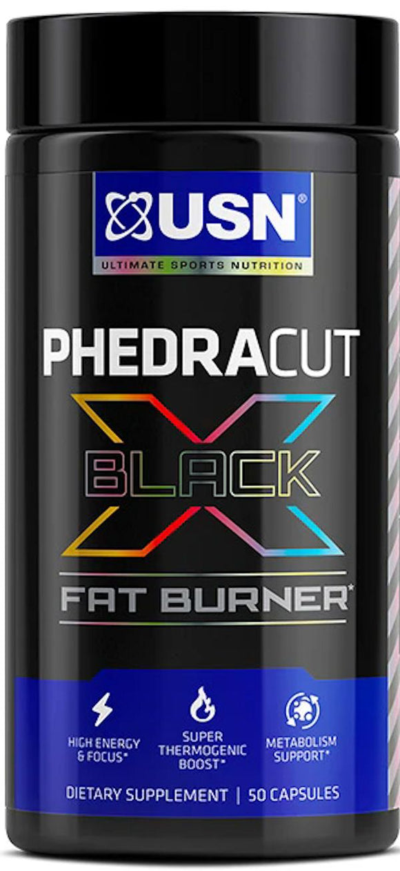 USN PhedraCut Burn X Black 50 caps.|Fat Burner|Mass For Life|