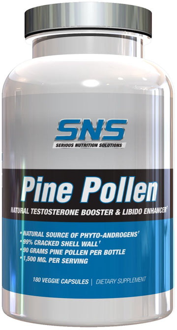 SNS Serious Nutrition Solutions Pine Pollen 180 Capsules|Test Booster|Mass For Life|