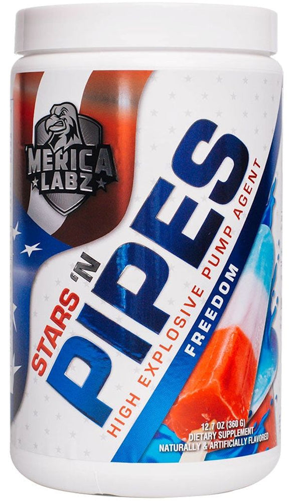 Merica Labz Stars N Pipes 20 Servings|Pre-Workout|Mass For Life|