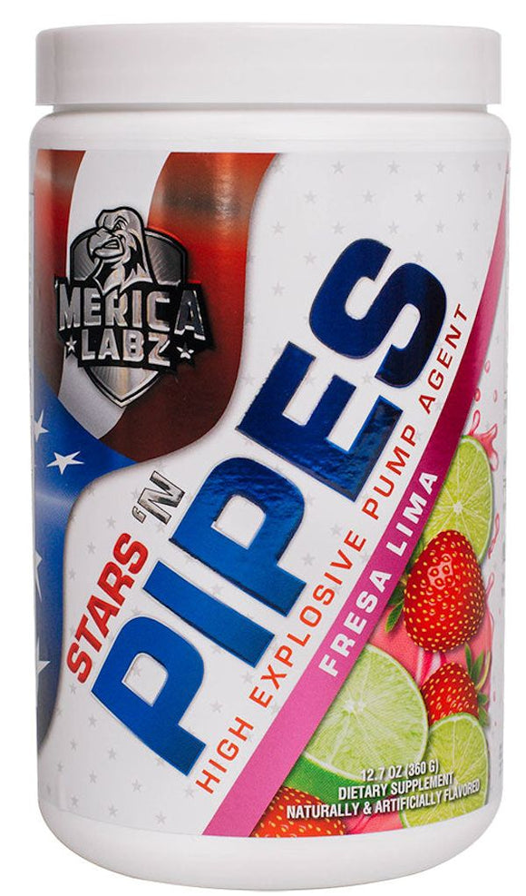 Merica Labz Stars N Pipes 20 Servings|Pre-Workout|Mass For Life|