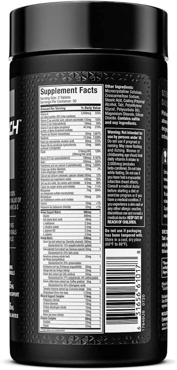 MuscleTech Platinum Multivitamin 90 Caplets|Multi Vitamin|Mass For Life|