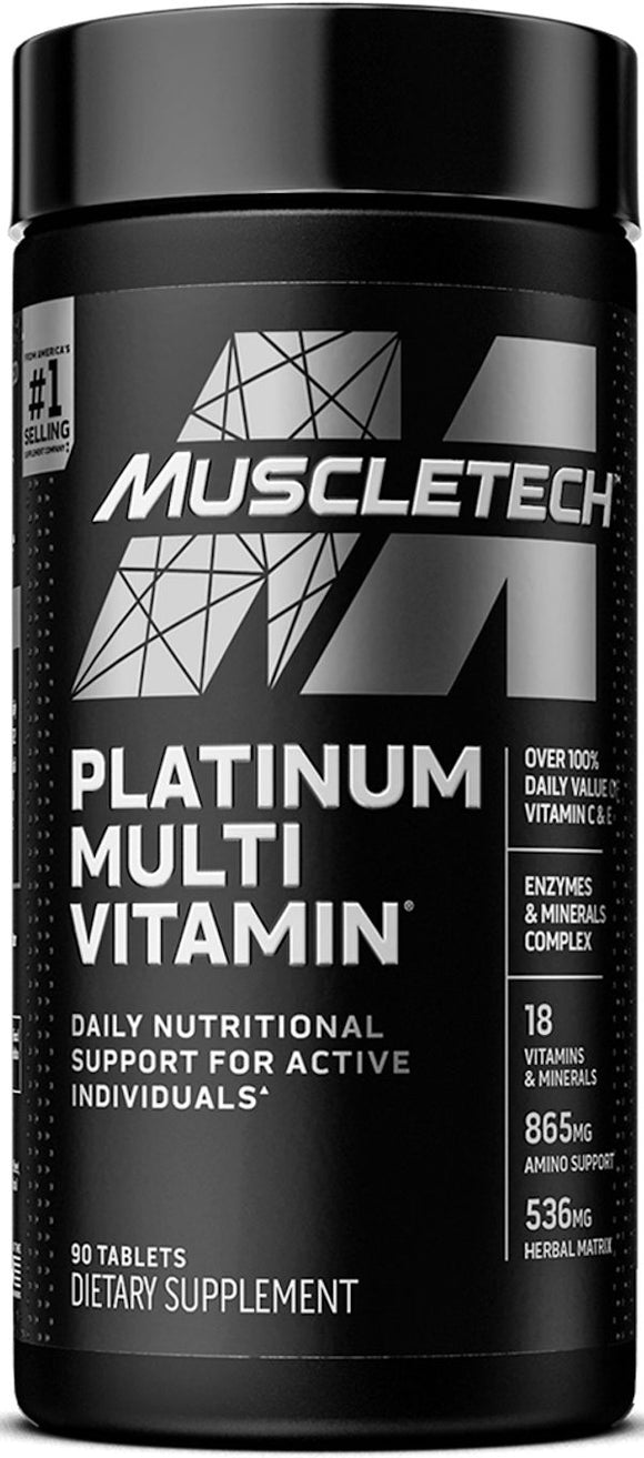 MuscleTech Platinum Multivitamin 90 Caplets|Multi Vitamin|Mass For Life|