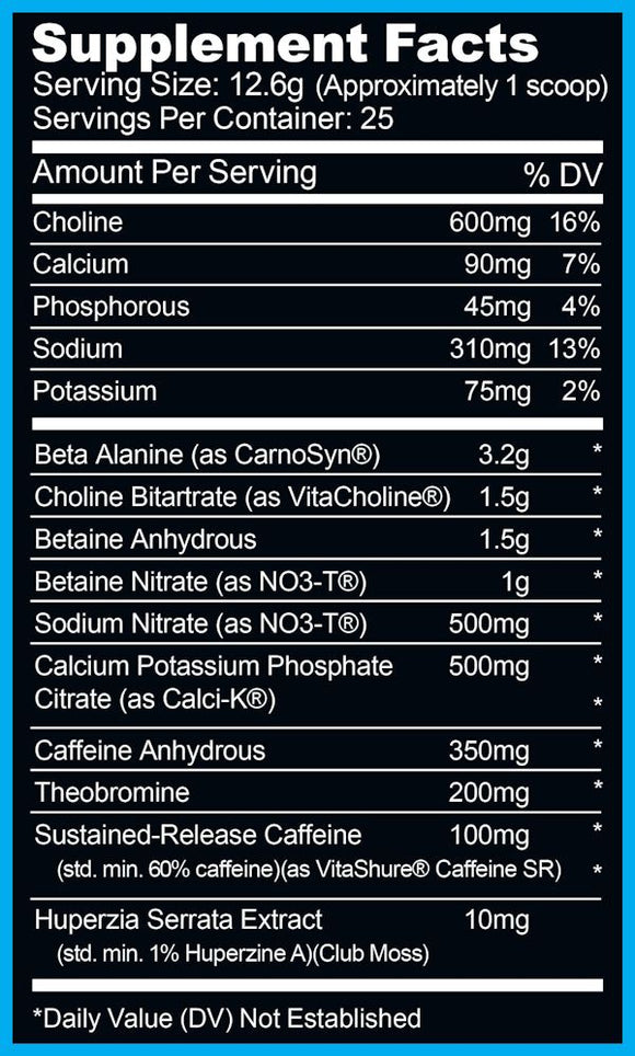 Ryse Supplements Black High-Stimulant Pre-Workout|NO3|Mass For Life|