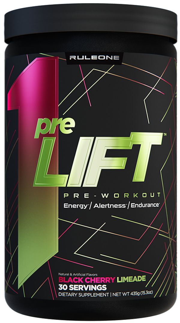 Rule1 preLift black cherry Rule One PreLift Pre-Workout