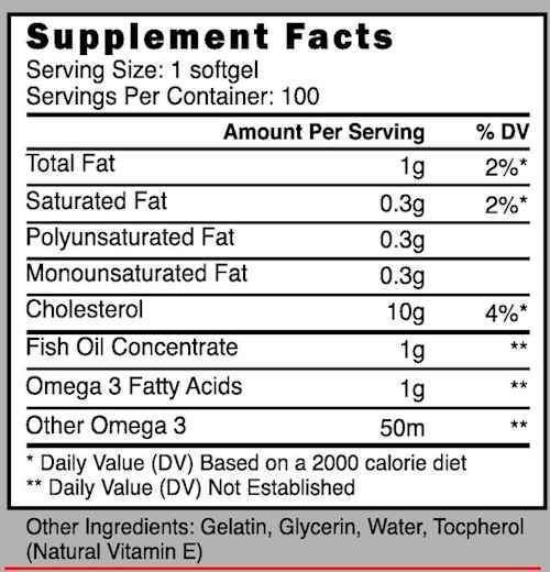 Prime Nutrition Omega 3 100 softgels|Omega 3|Mass For Life|