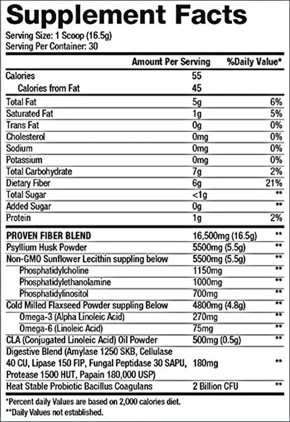 Gaspari Nutrition Proven Fiber Digestion Health|Digestion|Mass For Life|