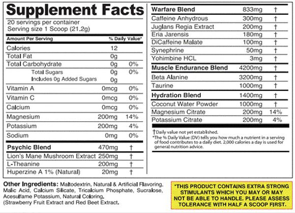 Noo-Hype Psychic Warfare Pre-Workout|Pre-Workout|Mass For Life|