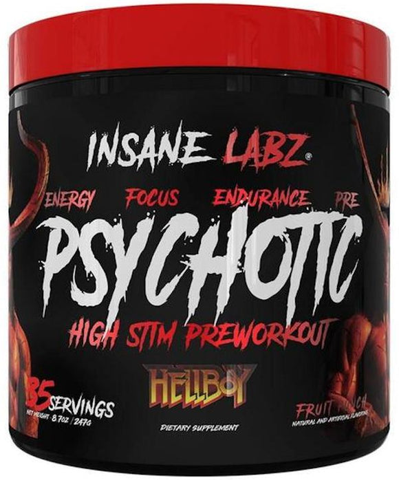 Insane Labz Psychotic Hellboy High Stim|Pre-Workout|Mass For Life|