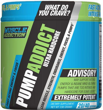 Muscle Addiction Pump Addict Ultra Hardcore 40 servings|VASO6|Mass For Life|