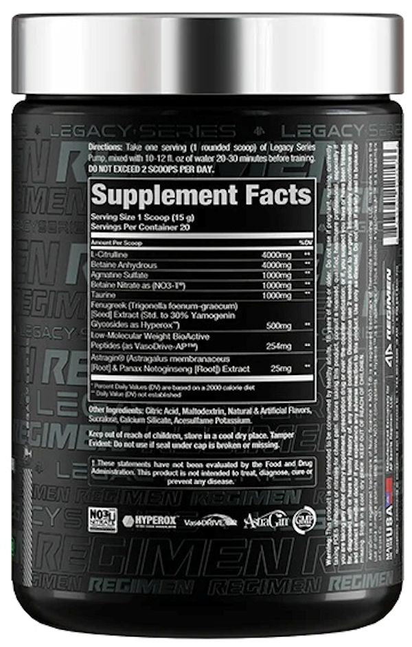 AP Regimen Sports Legacy Pump fact