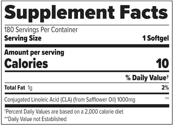 FinaFlex Pure CLA 180 softgels Non-Stim Weight Loss|CLA|Mass For Life|