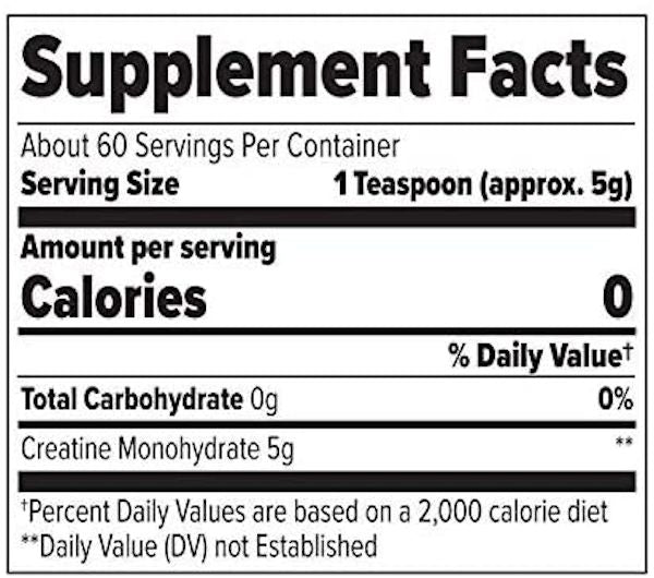 FinaFlex Pure Creatine 300 gms fact
