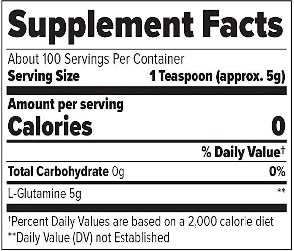 FinaFlex Pure Glutamine 500 gm muscle growth fact
