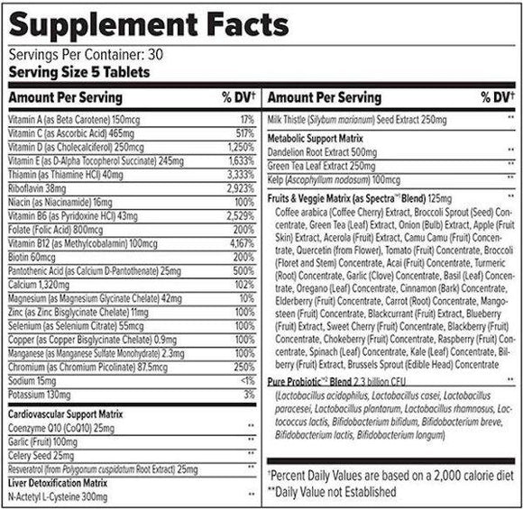Finaflex Pure Multi 150 Tablets|Multi Vitamin|Mass For Life|