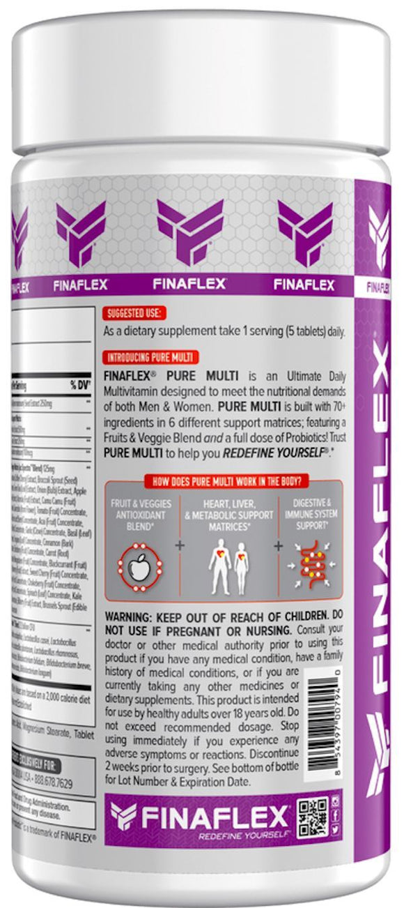 Finaflex Pure Multi 150 Tablets|Multi Vitamin|Mass For Life|