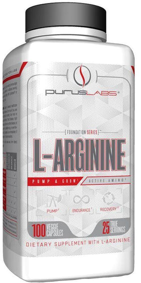 Purus Labs L-Arginine 100 Capsules|Muscle Pumps|Mass For Life|