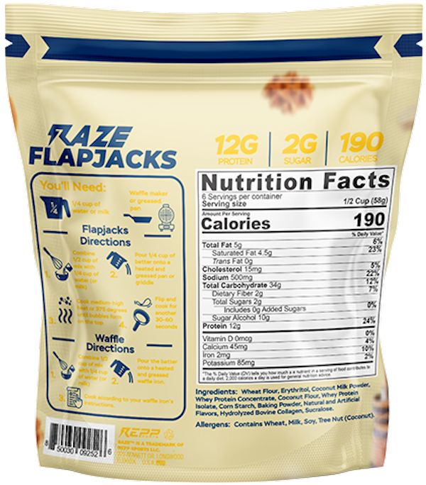 Repp Sports Raze Flapjacks protein pancakes facts