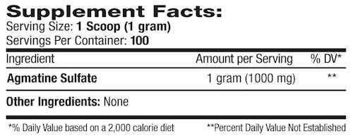 SNS Serious Nutrition Solutions Agmatine XT Powder 100 servings|Agmatine|Mass For Life|