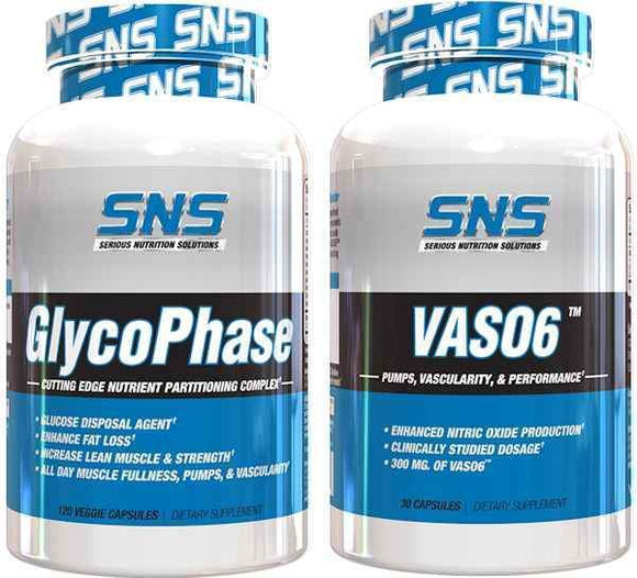 SNS Serious Nutrition Solutions GlycoPhase - Vas06 Stack|Muscle Pumps|Mass For Life|