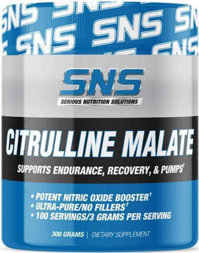 SNS Serious Nutrition Solutions Citrulline Malate Powder 100 servings|Citrulline|Mass For Life|