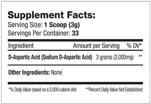 SNS Serious Nutrition Solutions DAA Powder 100 gms 33 serving|D-Aspartic Acid|Mass For Life|