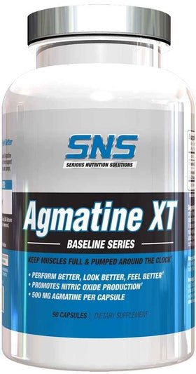 SNS Serious Nutrition Solutions Agmatine XT 90 Caps|Muscle Pumps|Mass For Life|