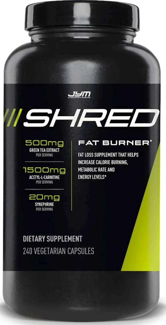Shred JYM Supplement Science Fat Burner 240 caps|Fat Burner|Mass For Life|