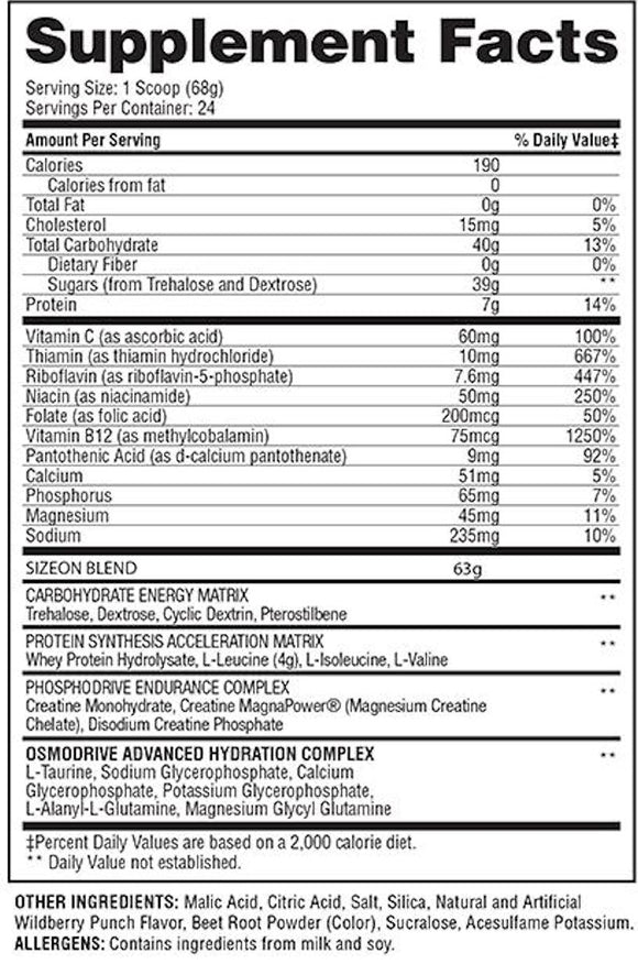 Gaspari Nutrition SizeOn|Post Workout|Mass For Life|