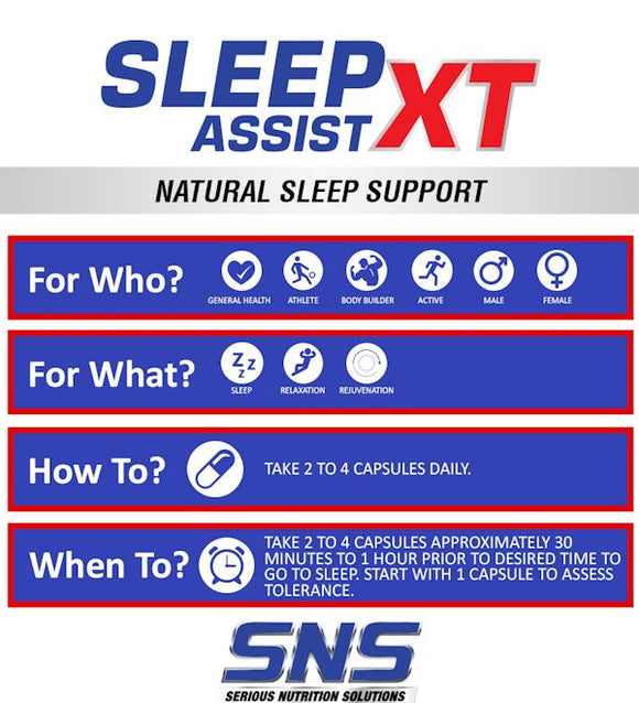 SNS Serious Nutrition Solutions Sleep Assist XT|Sleep Aid|Mass For Life|