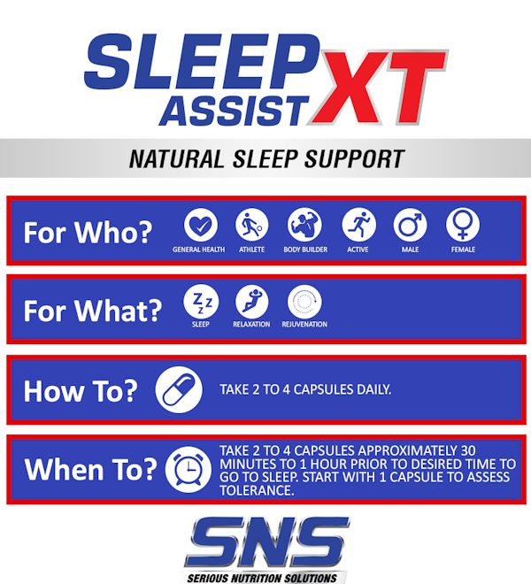 Serious Nutrition Solutions Sleep Assist XT natural herbs banner