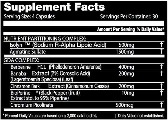 Performax Labs SlinMax Maximum Glucose Agent 120 Caps|Sugar Control|Mass For Life|