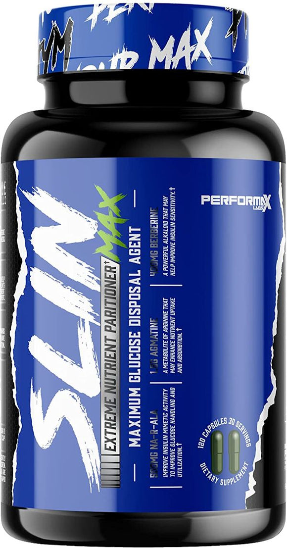 Performax Labs SlinMax Maximum Glucose Agent 120 Caps|Sugar Control|Mass For Life|