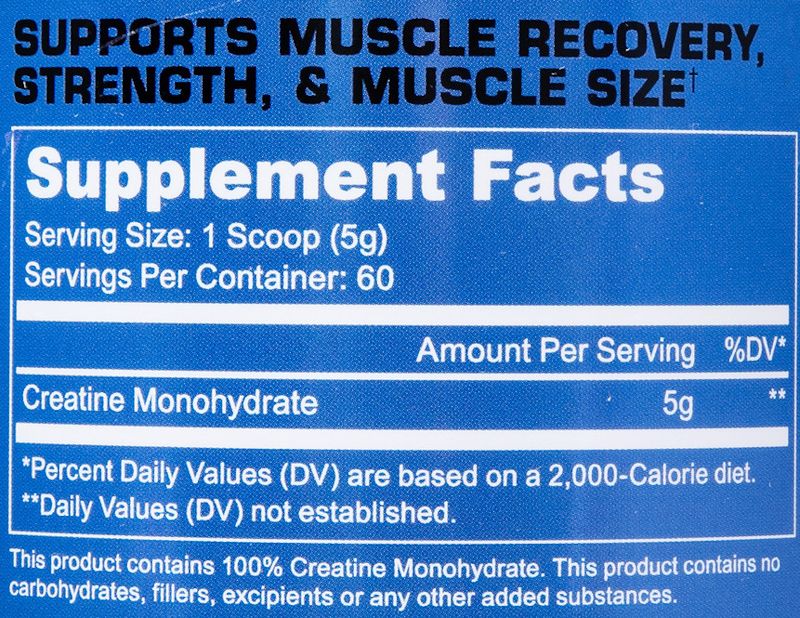 SportLife Essentials Creatine Monohydate 60 Servings fact