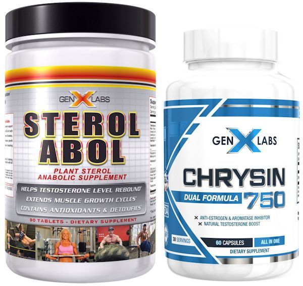 GenXLabs Chrysin GenXLabs Off Cycle Support SterolAbol and Chrysin 75 bodybuilding
