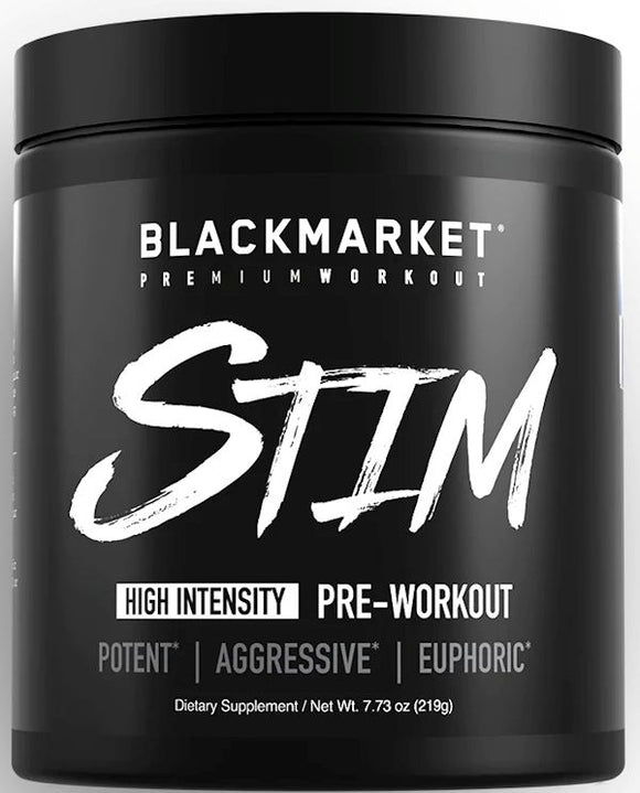 BlackMarket Labs Stim High Stim Pre-Workout|Beta Alanine|Mass For Life|
