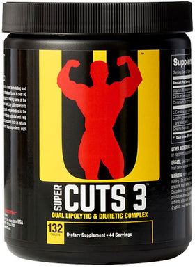 Universal Nutrition Super Cuts 3 132 Tabs|Fat Burner|Mass For Life|