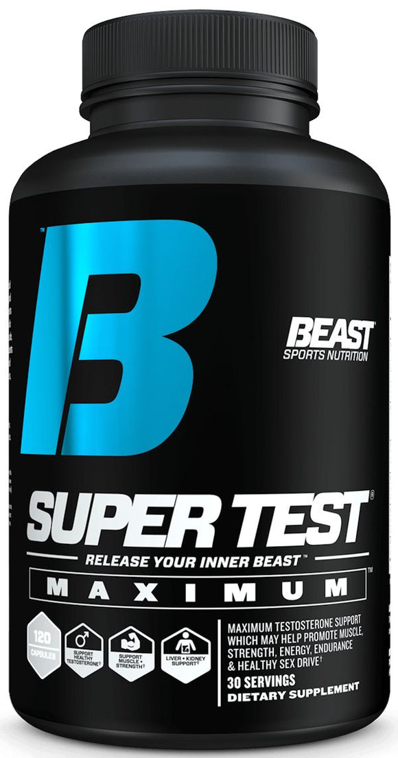 Beast Sports Nutrition Super Test Maximum|Test Booster|Mass For Life|
