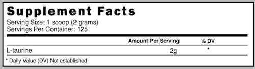 Prime Nutrition Taurine 125 servings|Muscle Builder|Mass For Life|