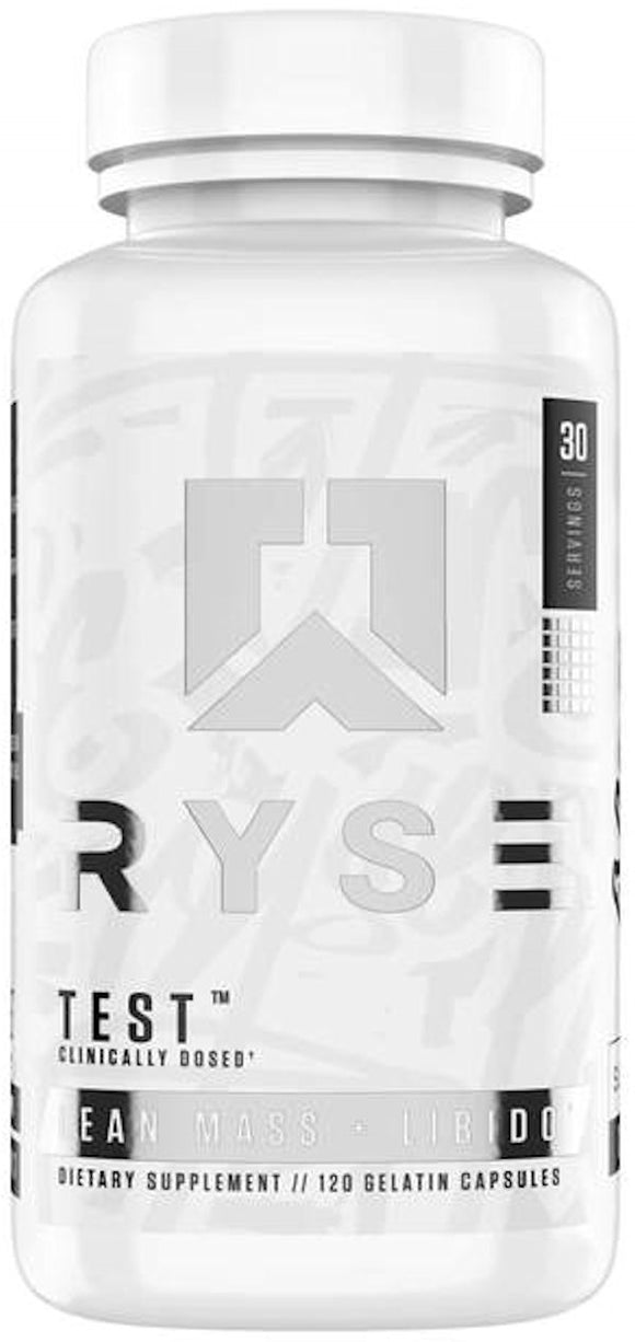 Ryse Supplements Test 120 caps|KSM-66|Mass For Life|