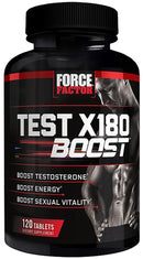 Force Factor Test X180 Boost 120 Tabs|D-Aspartic Acid|Mass For Life|