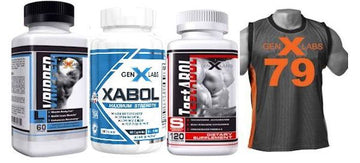 GenXLabs Ultimate Mass Muscle Stack with FREE XXL Muscle Tank Top|Test Booster|Mass For Life|