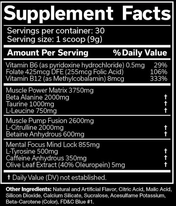 JNX Sports The Shadow High Intensity Pre-Workout|Pre Workout|Mass For Life|