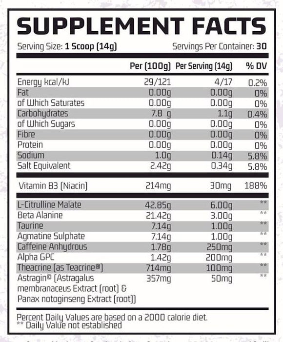 Chemical Warfare The Bomb Pre-Workout High Stim|Pre-Workout|Mass For Life|