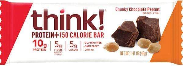 Think Product Bars Chunky Chocolate Peanut Think Products Protein+ 150 Calorie Bars 10 box